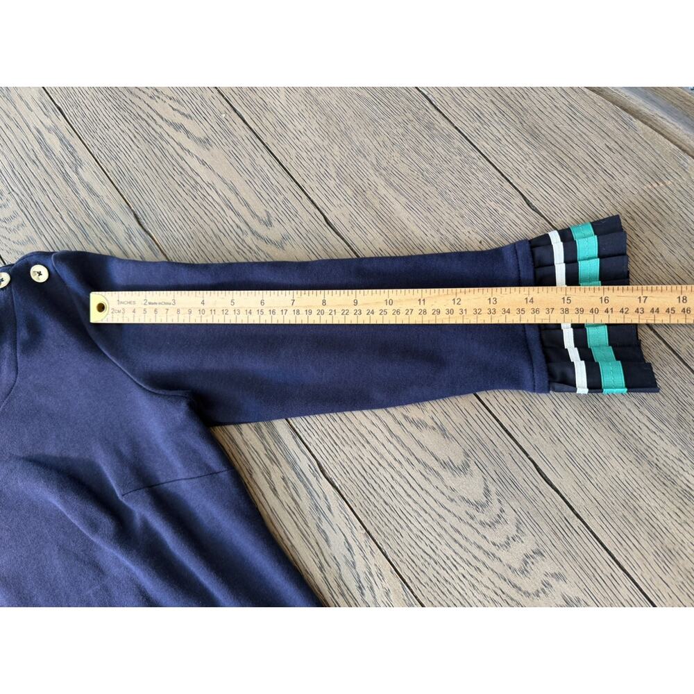 Talbots Navy Blue Dress Women’s Small Petite 3/4 Sleeve Pleated Cuffs SALE - Picture 5 of 9